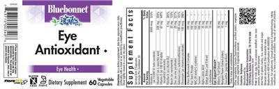 Bluebonnet Eye Antioxidant source label used in the packaging illustration