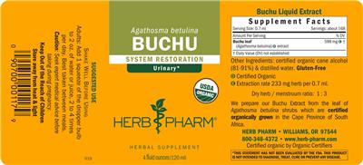Herb Pharm Buchu product packaging