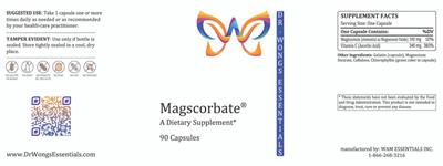 Dr. Wong's Essentials Magscorbate source label used in the packaging illustration
