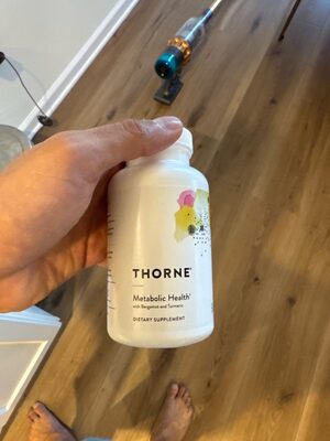 Thorne Metabolic Health source label used in the packaging illustration