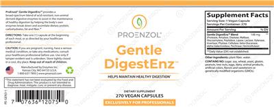 ProEnzol Gentle DigestEnz source label used in the packaging illustration
