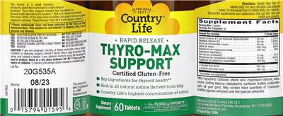 Country Life Thyro-Max Support product packaging