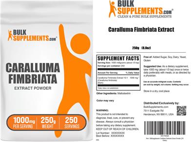 BulkSupplements.com Caralluma fimbriata Extract Powder 1000 mg product packaging