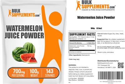 BulkSupplements.com Watermelon Juice Powder 700 mg product packaging