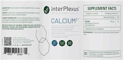 InterPlexus Whole Body Health Calcium 2 source label used in the packaging illustration