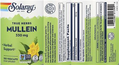 Solaray Mullein 330 mg product packaging