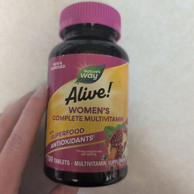 Nature's Way Alive! Women's Complete Multivitamin source label used in the packaging illustration