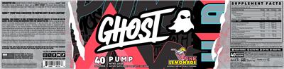 GHOST Pump Pink Lemonade source label used in the packaging illustration