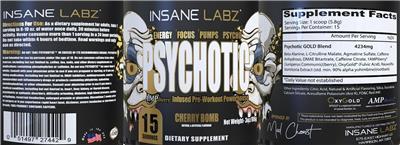 Insane Labz Psychotic Gold Cherry Bomb product packaging