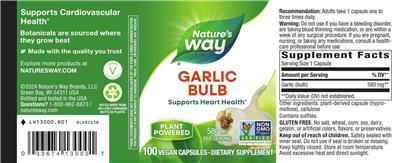 Nature's Way Garlic Bulb 580 mg product packaging