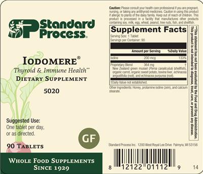 SP Standard Process Iodomere source label used in the packaging illustration