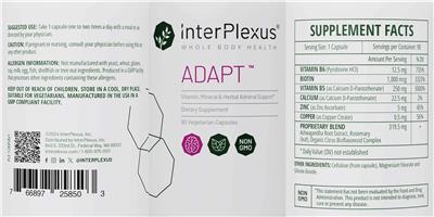 InterPlexus Whole Body Health Adapt source label used in the packaging illustration