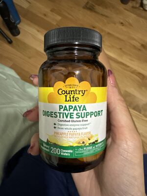 Country Life Papaya Digestive Support Pineapple Papaya Flavor product packaging