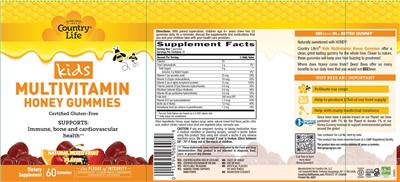 Country Life Kids Multivitamin Honey Gummies Natural Mixed Fruit Flavor product packaging
