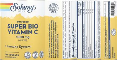Solaray Buffered Super Bio Vitamin C 1000 mg product packaging