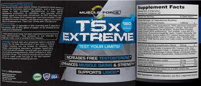 Muscle Force T5X Extreme source label used in the packaging illustration