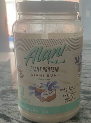 Alani Nu Plant Protein Cinni Buns source label used in the packaging illustration