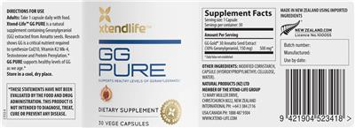 Xtendlife GG Pure source label used in the packaging illustration