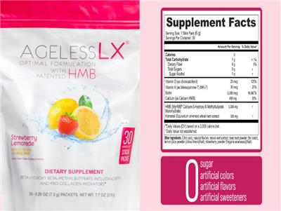 AgelessLX AgelessLX Strawberry Lemonade source label used in the packaging illustration