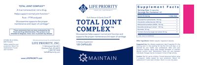 Life Priority Total Joint Complex source label used in the packaging illustration