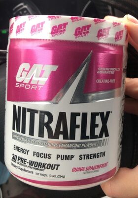 GAT Sport Nitraflex Guava Dragonfruit source label used in the packaging illustration