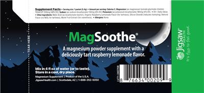 Jigsaw Health MagSoothe Tart Raspberry Lemonade Flavor product packaging