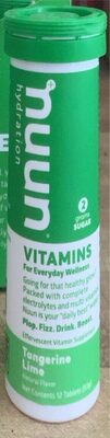 Nuun Hydration Tangerine Lime source label used in the packaging illustration