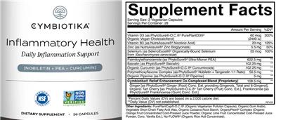 Cymbiotika Inflammatory Health source label used in the packaging illustration