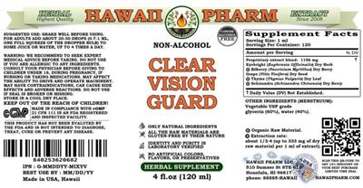 Hawaii Pharm Clear Vision Guard Non-Alcohol source label used in the packaging illustration