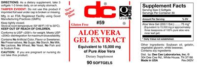 DC Aloe Vera Gel Extract source label used in the packaging illustration