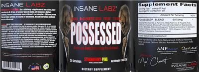 Insane Labz Possessed Strawberry-Pina source label used in the packaging illustration