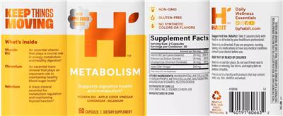 Habit Metabolism source label used in the packaging illustration