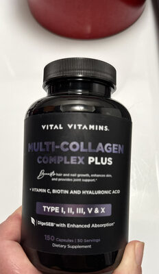 Vital Vitamins Multi Collagen Complex Plus product packaging
