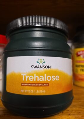 Swanson Trehalose source label used in the packaging illustration