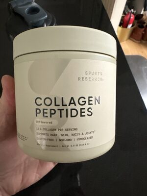 Sports Research Collagen Peptides Unflavored source label used in the packaging illustration