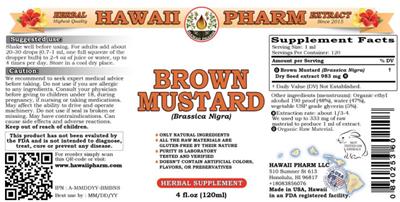 Hawaii Pharm Brown Mustard product packaging
