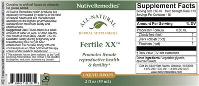 Native Remedies Fertile XX product packaging