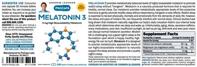 ProCaps Melatonin 3 mg product packaging