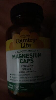 Country Life Target-Mins Magnesium with Silica 300 mg product packaging