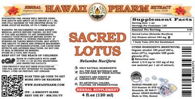 Hawaii Pharm Sacred Lotus product packaging