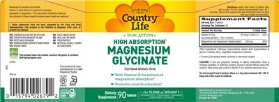 Country Life Magnesium Glycinate product packaging