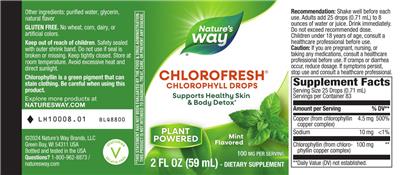 Nature's Way Chlorofresh Mint Flavored product packaging