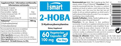 SuperSmart 2-HOBA 100 mg source label used in the packaging illustration