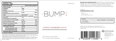 Centurion BumP DHA source label used in the packaging illustration