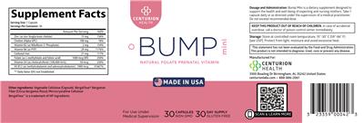 Centurion Health Bump Mini source label used in the packaging illustration