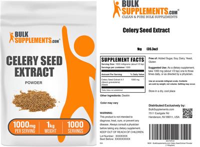 BulkSupplements.com Celery Seed Extract 1000 mg product packaging
