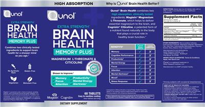 Qunol Brain Health source label used in the packaging illustration