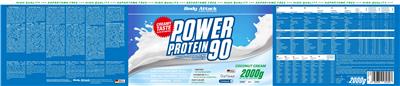 Body Attack Sports Nutrition Power Protein 90 Coconut Cream product packaging