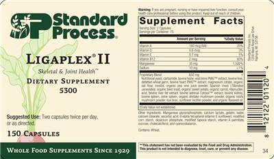 SP Standard Process Ligaplex II source label used in the packaging illustration
