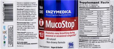Enzymedica MucoStop product packaging